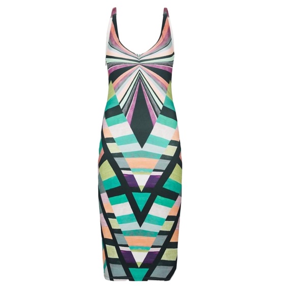 Mara Hoffman Prism V-Back Dress in Teal Multi - Picture 5 of 6